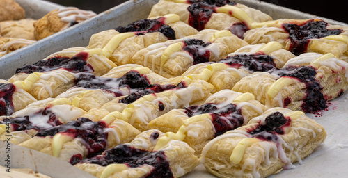 Amish pastries for sale at a farmers market in Salem Oregon