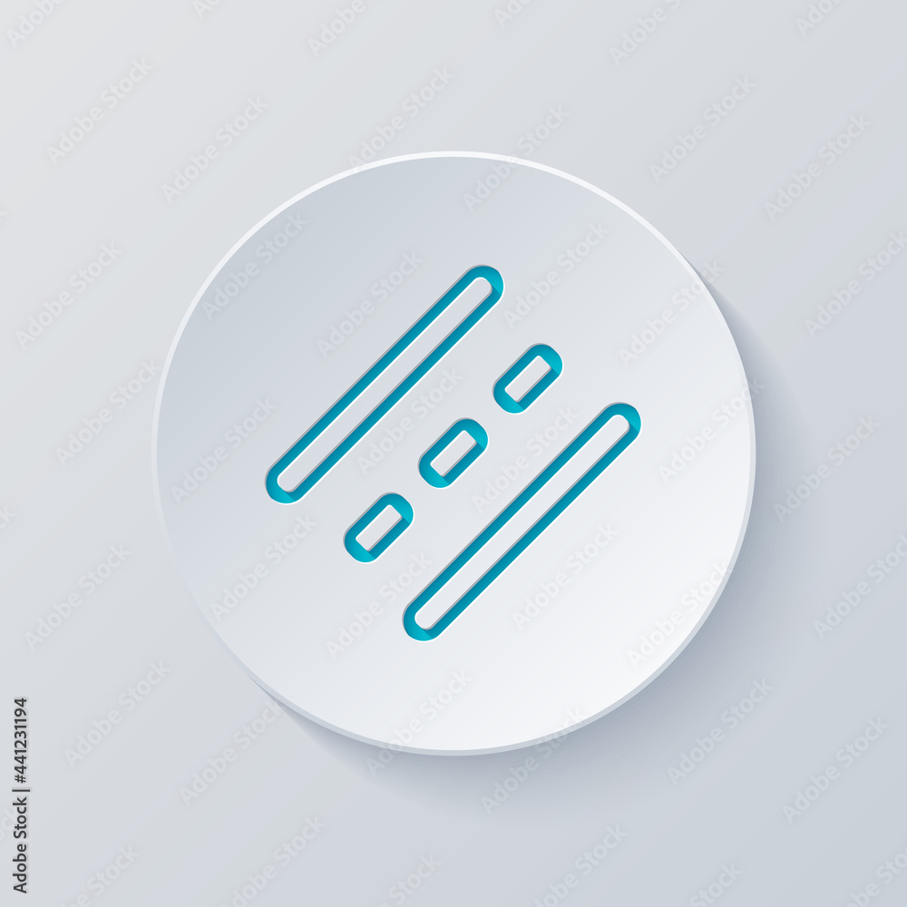 Road of highway, simple icon. Cut circle with gray and blue layers. Paper style Road of highway, simple icon. Cut circle with gray and blue layers. Paper style