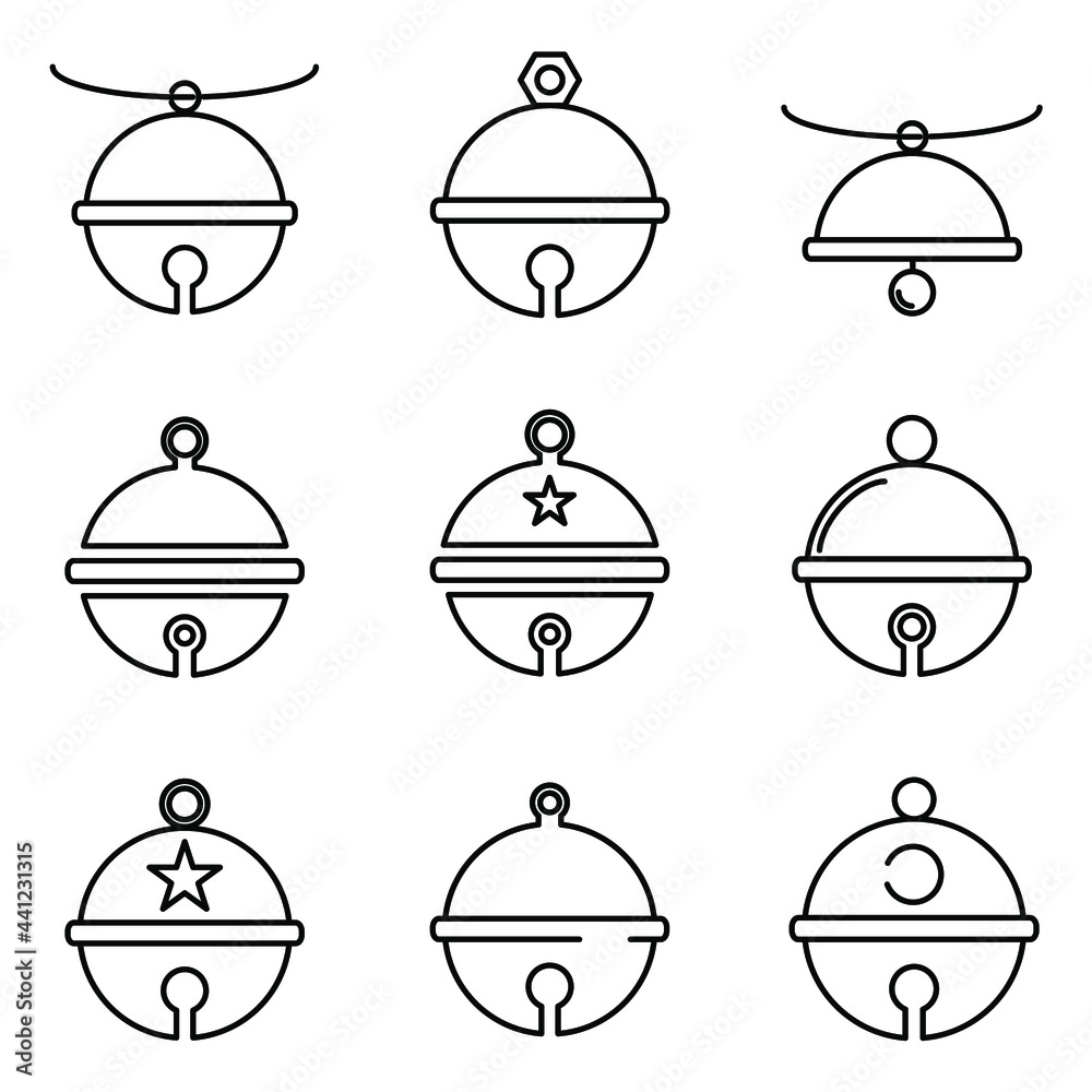 pet bell icons symbol vector elements for infographic web