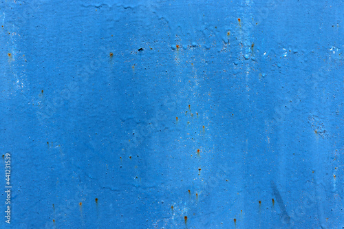 Old blue paint on vintage wall