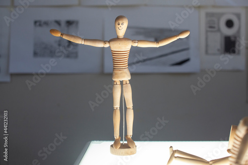 Stick figure in dramatic light