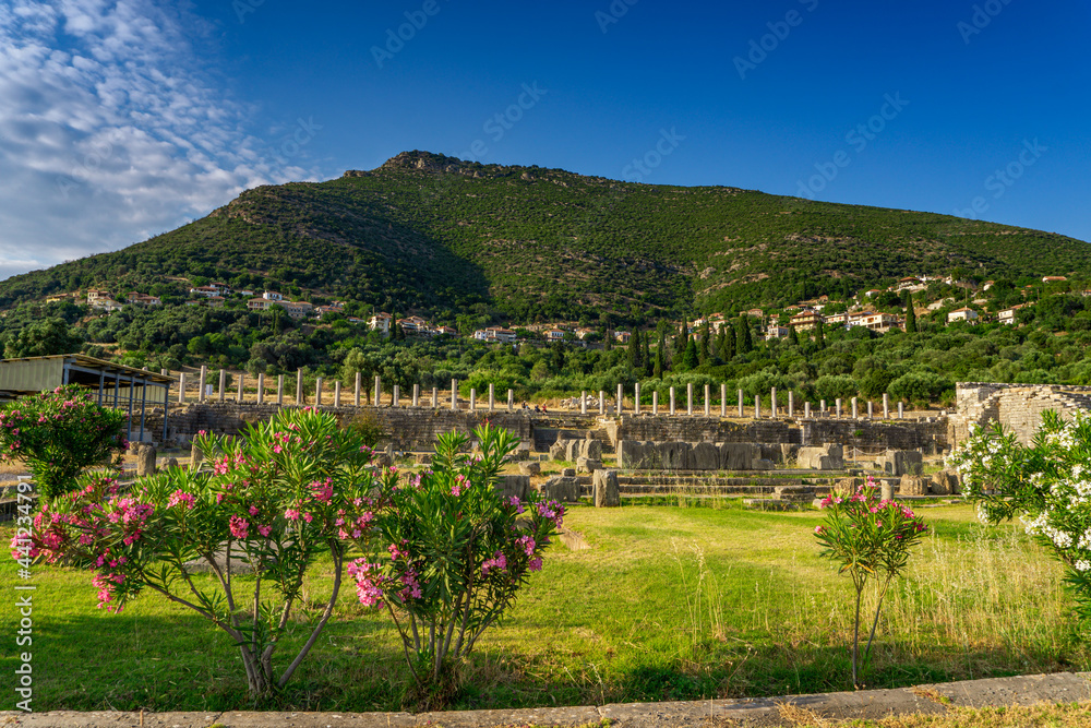 Ruins in the Ancient Messene in Peloponnese, Greece. Ruins in the Ancient Messene in Peloponnese, Greece.