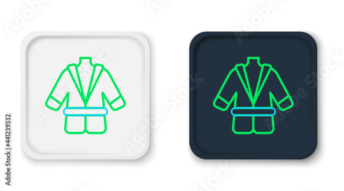 Line Bathrobe icon isolated on white background. Colorful outline concept. Vector