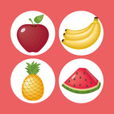 fruits symbol set