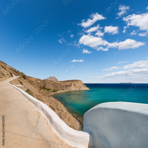 Coastal path along the south coast of the Greek island of Anafi in the Cyclades archipelago © Giovanni Rinaldi