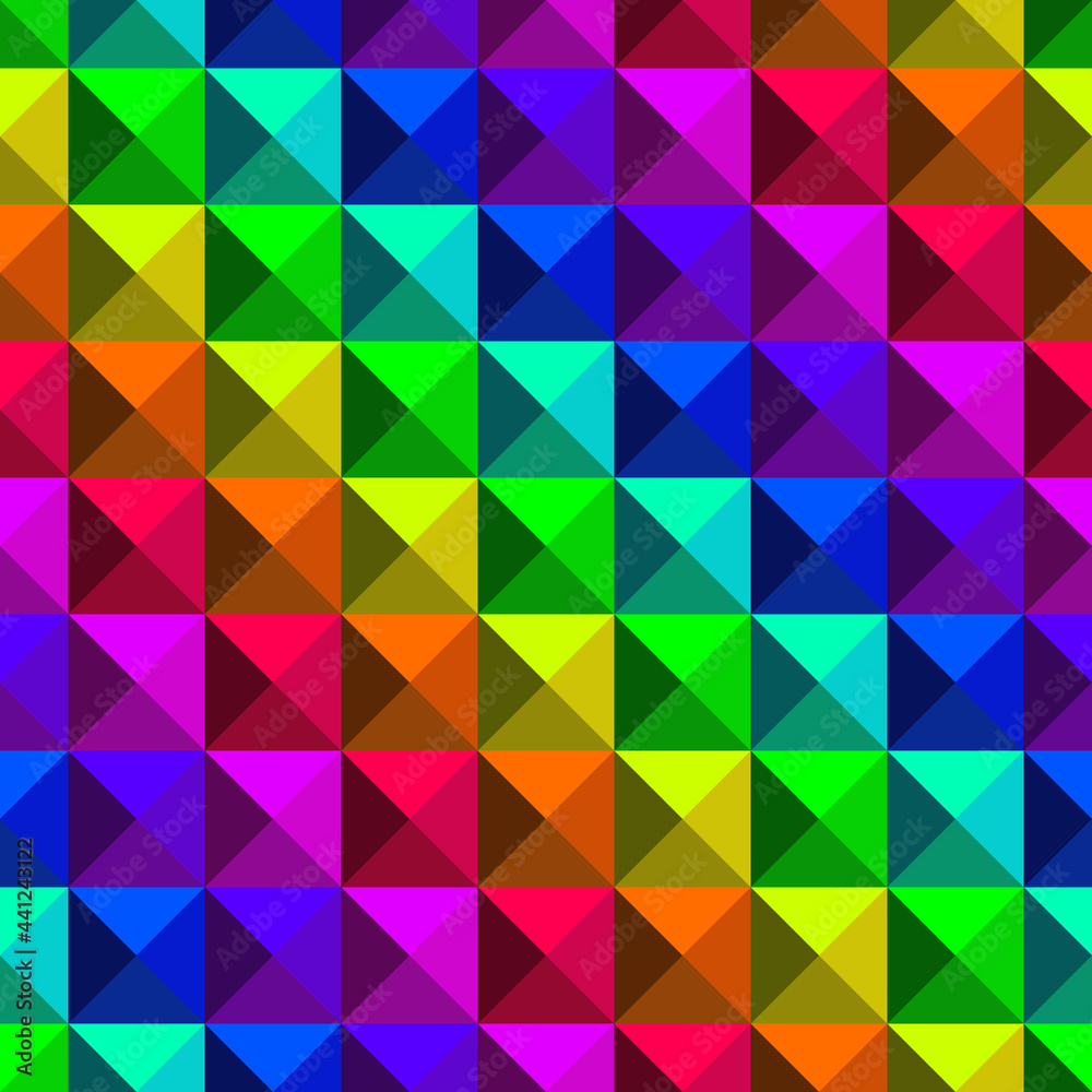 Seamless pattern created by several color of squares set to background Seamless pattern created by several color of squares set to background