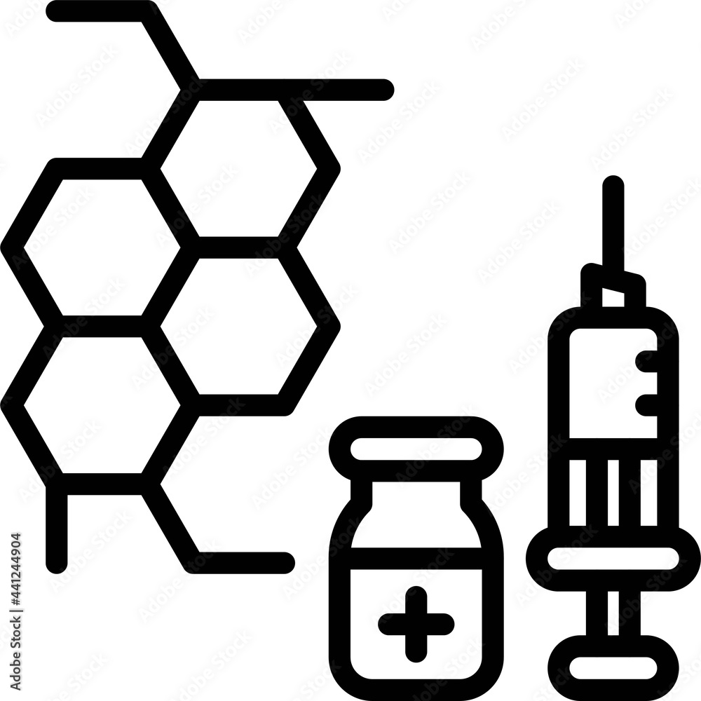 Molecular Structure and Vaccine icon, Vaccine Development related vector Molecular Structure and Vaccine icon, Vaccine Development related vector