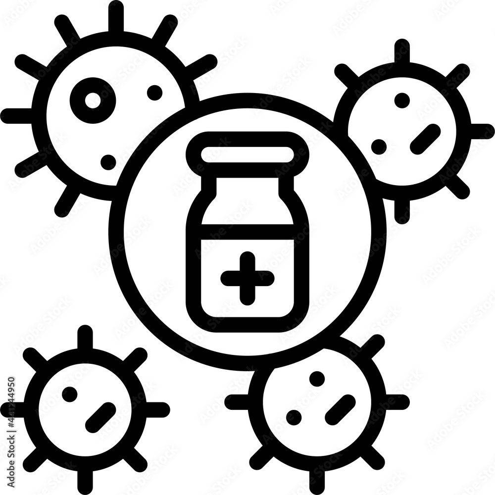 Virus and Vaccine icon, Vaccine Development related vector Virus and Vaccine icon, Vaccine Development related vector