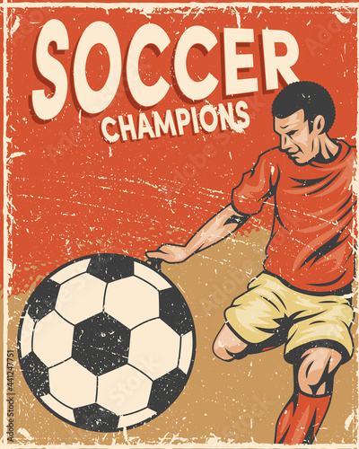 player in soccer poster