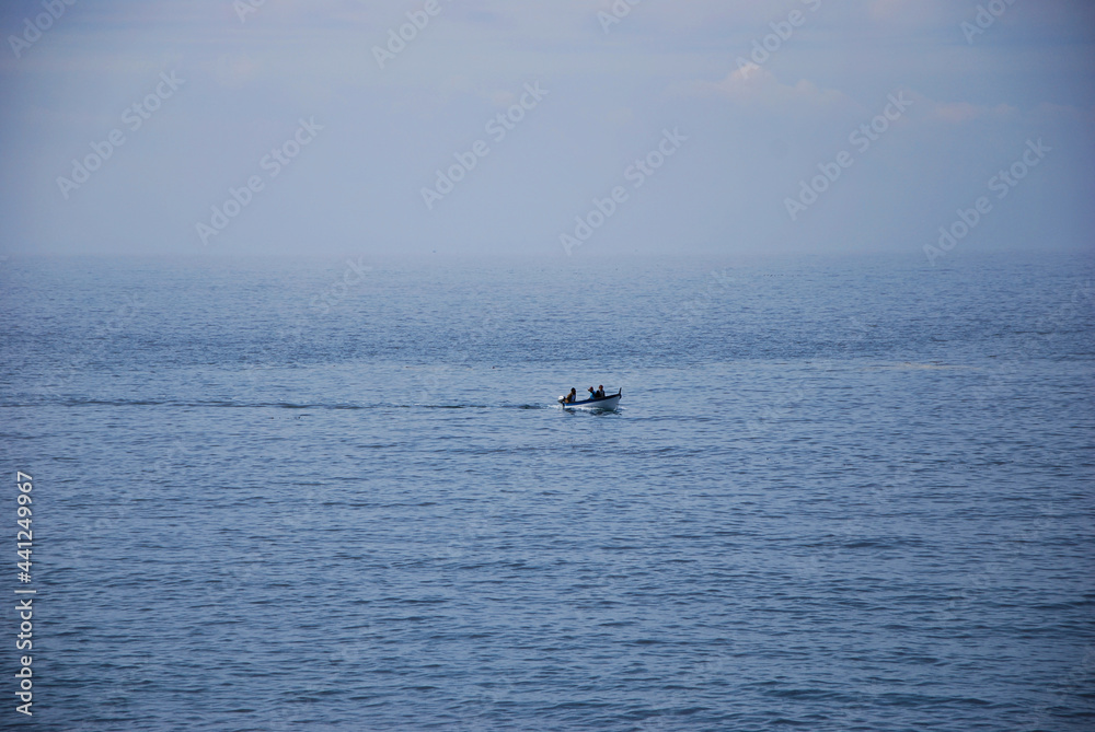 Il Mar Ligure a Framura, in provincia di La Spezia, Italia.