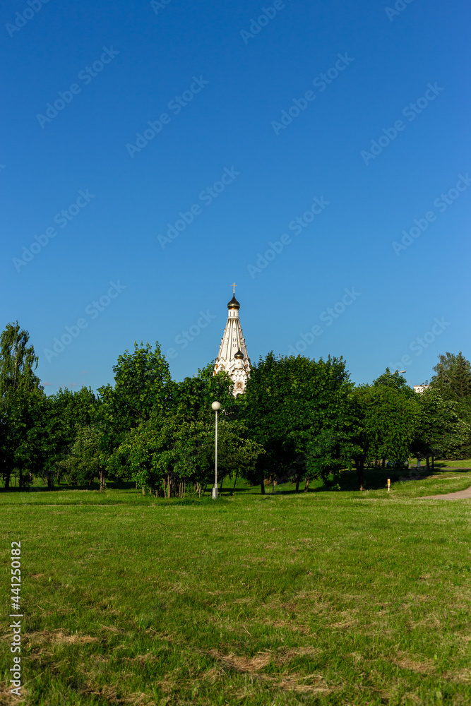 Obraz premium Minsk, Belarus - 07 09 2020: Temple-memorial in honor of All Saints. Orthodox church.