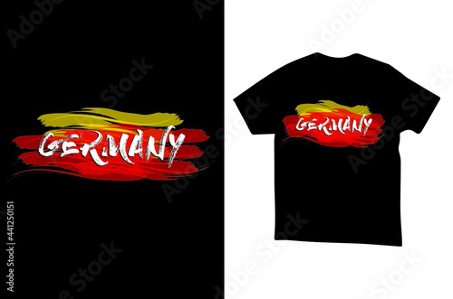 Germany World Football Cup T-shirt Template with Germany National Flag vector