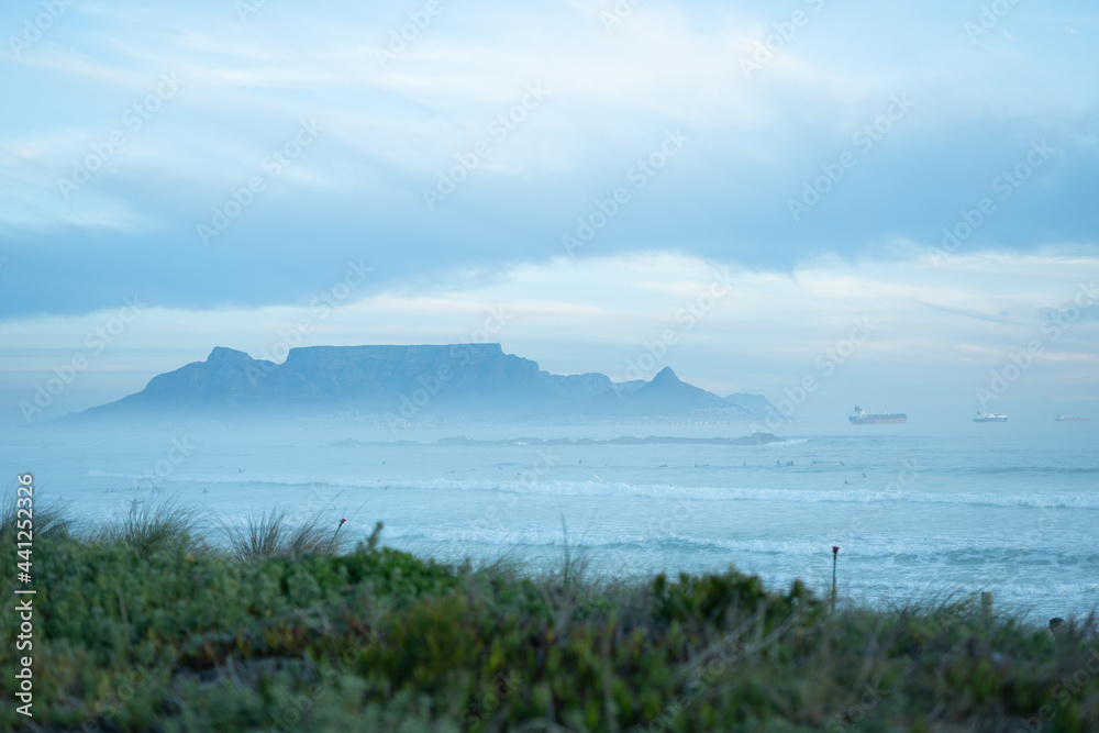 View of ocean and Table Mountain