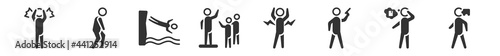 filled set of feelings icons. glyph vector icons such as pissed human, disappointed human, hopeless human, blessed ecstatic incomplete vector illustration.