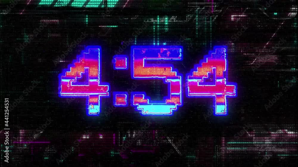5 Minute Glitch Countdown. Real time counter 