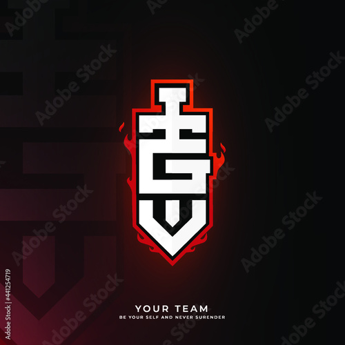 Initial G logo design with sword, Logo for game, esport, initial gaming, community or business.