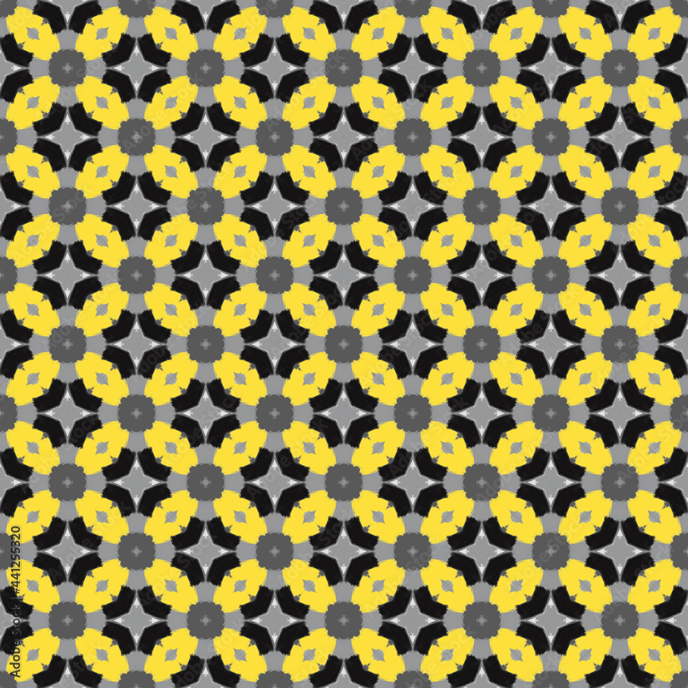  Seamless pattern background texture in colors of the year 2021 Illuminating Yellow and Ultimate Gray