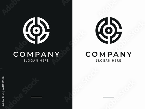 Letter AG AOG logo with circle shape. creative minimal monogram symbol. Universal elegant vector sign design. Premium business logotype. Graphic alphabet symbol for corporate business identity