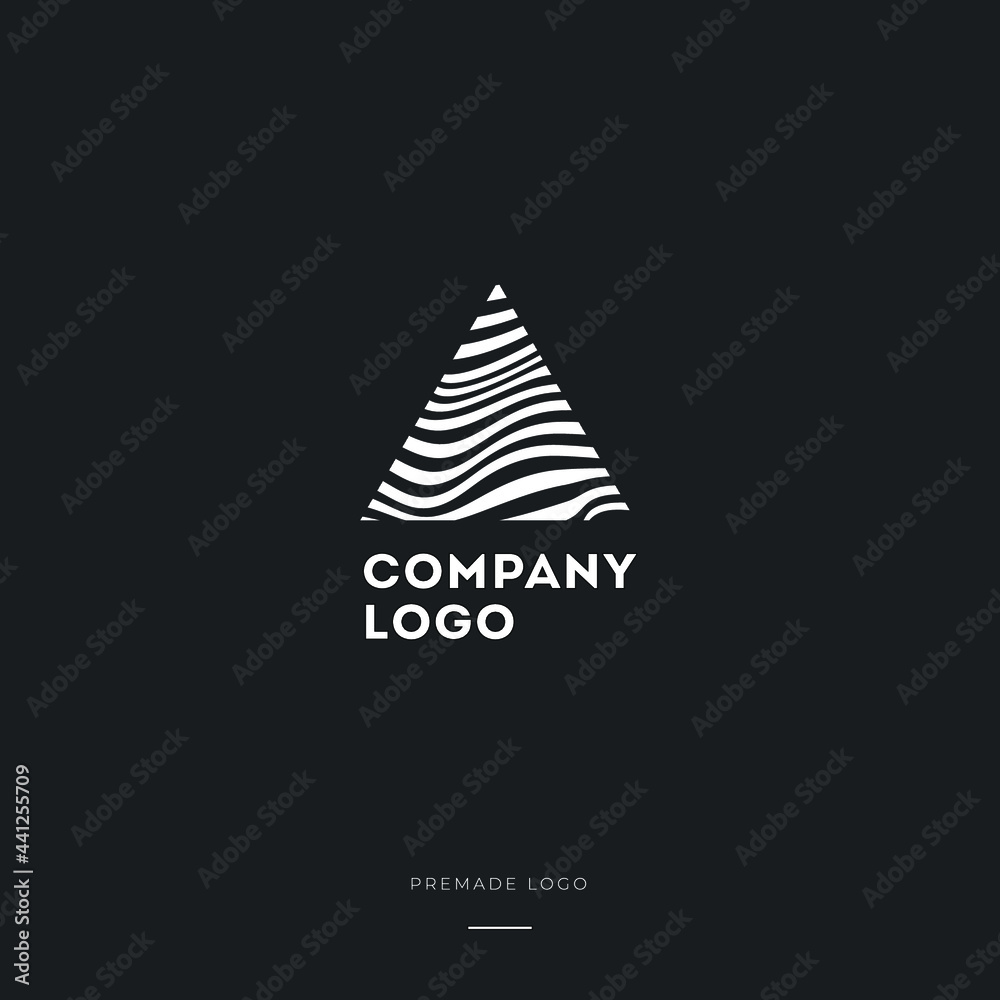 Black and White Zebra A Letter Logo Design. Creative A vector illustration with lines.