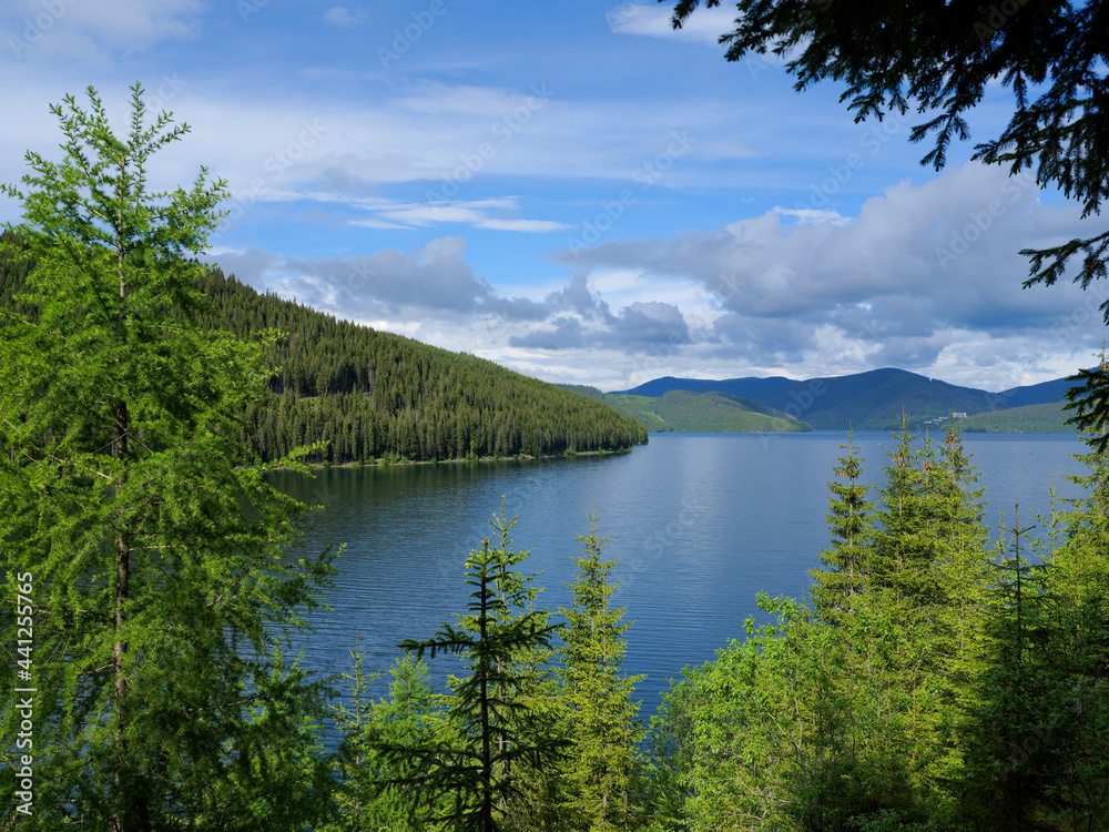 Vidra Dam Lake, located in the Parang Mountains Romania, Europe