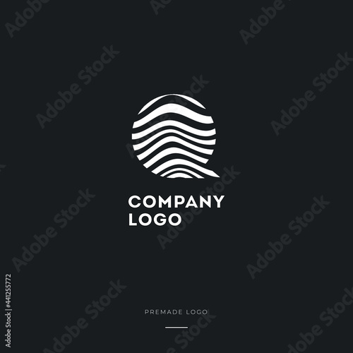 Black and White Zebra Z Letter Logo Design. Creative Z vector illustration with lines.