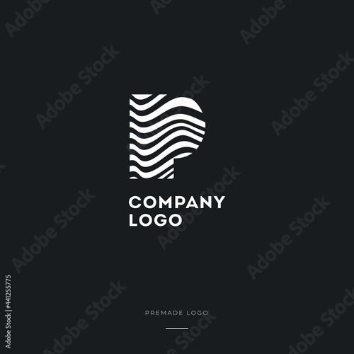 Black and White Zebra Z Letter Logo Design. Creative Z vector illustration with lines.