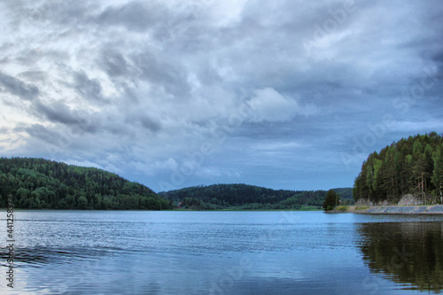 clouds over the lake