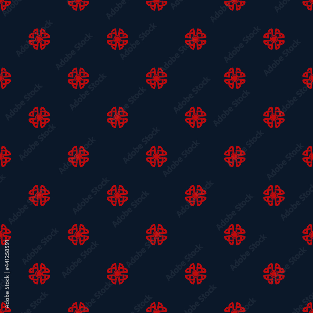 vikings pattern seamless vector background, shield pattern on blue background
