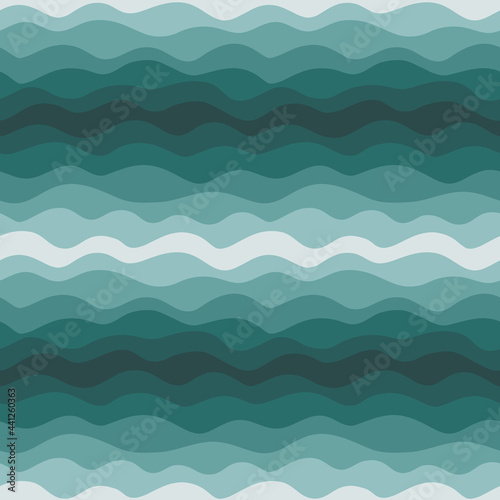 Seamless vector pattern of sea waves, minimalism