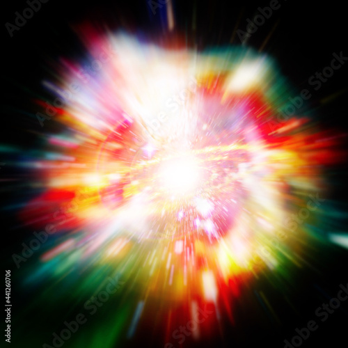 Big bang in space. Science scene. The elements of this image furnished by NASA.