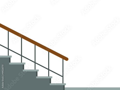 Empty staircase on white background