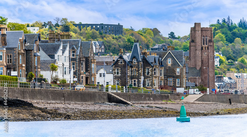 A view along the coast at Oban, Scotland on a summers day photo