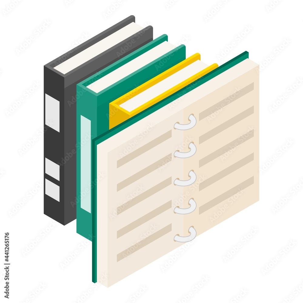 Document storage icon. Isometric illustration of document storage vector icon for web Document storage icon. Isometric illustration of document storage vector icon for web