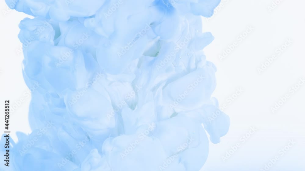 Super Slow Motion Shot of Abstract Light Blue Ink Flowing in Water at 1000fps. Super Slow Motion Shot of Abstract Light Blue Ink Flowing in Water at 1000fps.