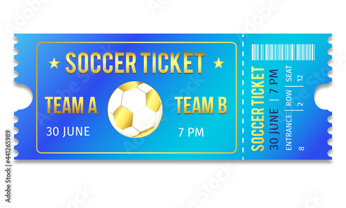 Soccer ticket template 