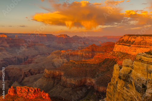 Alien Looking Cloud at Sunset From Maricopa Point, Grand Canyon National Park, Arizona, USA