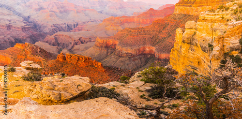 Sunset On The Inner Canyon From Maricopa Point, Grand Canyon National Park, Arizona, USA
