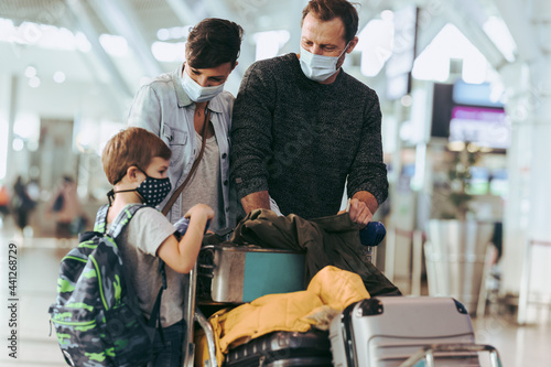 Family flying back home