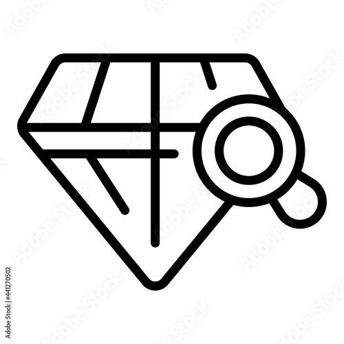 Narcissism diamond icon. Outline Narcissism diamond vector icon for web design isolated on white background
