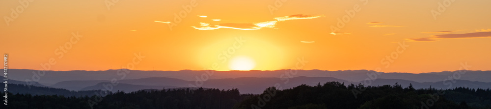 Fototapeta premium sunset in the mountains