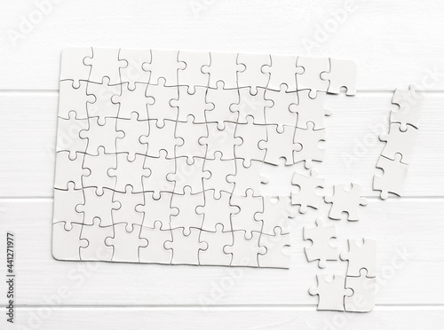 Jigsaw puzzle mockup for your photo photo