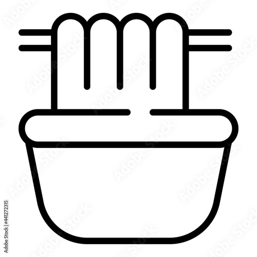 Late work bathtub icon. Outline Late work bathtub vector icon for web design isolated on white background