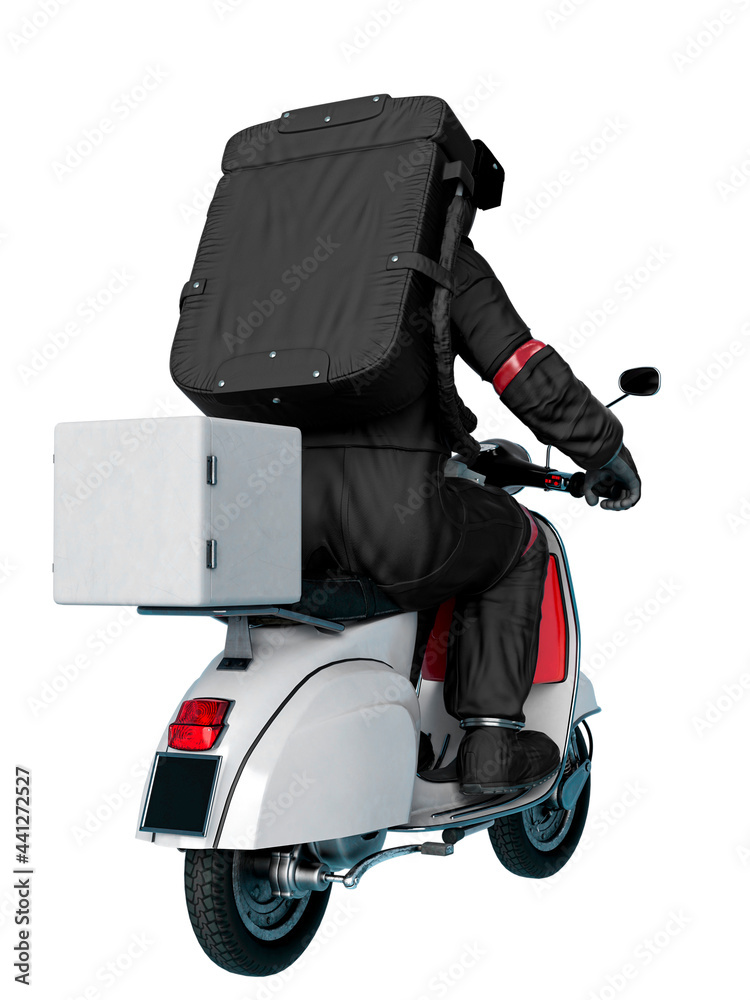 astronaut the delivery guy rear view astronaut the delivery guy rear view
