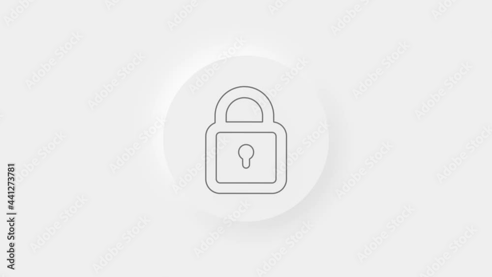 Lock icon isolated on white background. Padlock sign. Security, safety, protection, privacy concept. 4k Lock icon isolated on white background. Padlock sign. Security, safety, protection, privacy concept. 4k