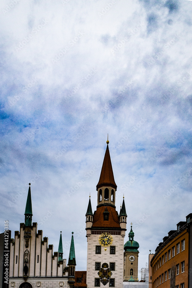 ミュンヘン、市庁舎とその周辺の景観