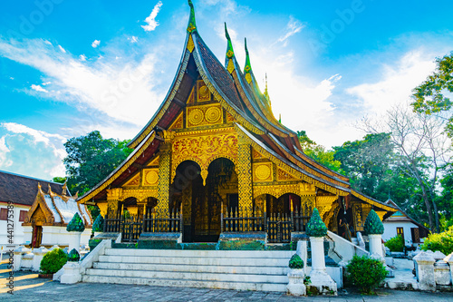 Wat Xieng Thong temple of Golden City Luang Prabang Laos.