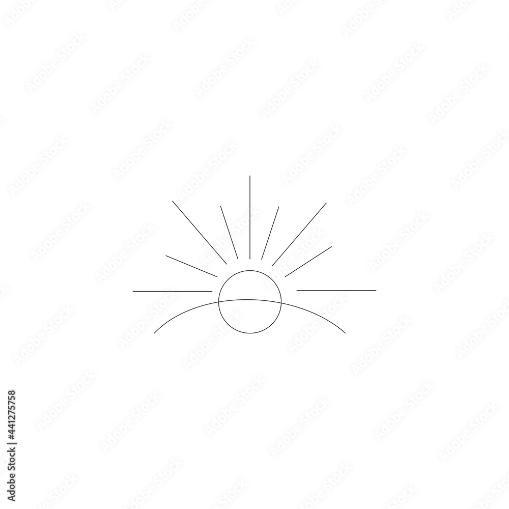 Obraz premium sun vector logo concept icon design template