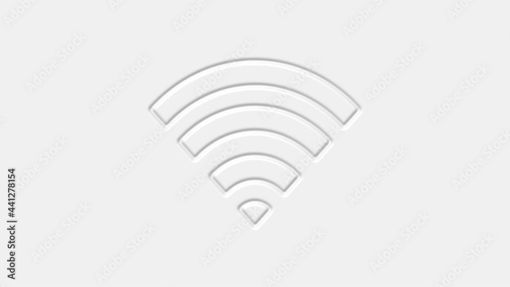 Wifi wireless internet network symbol icon isolated on white background.
