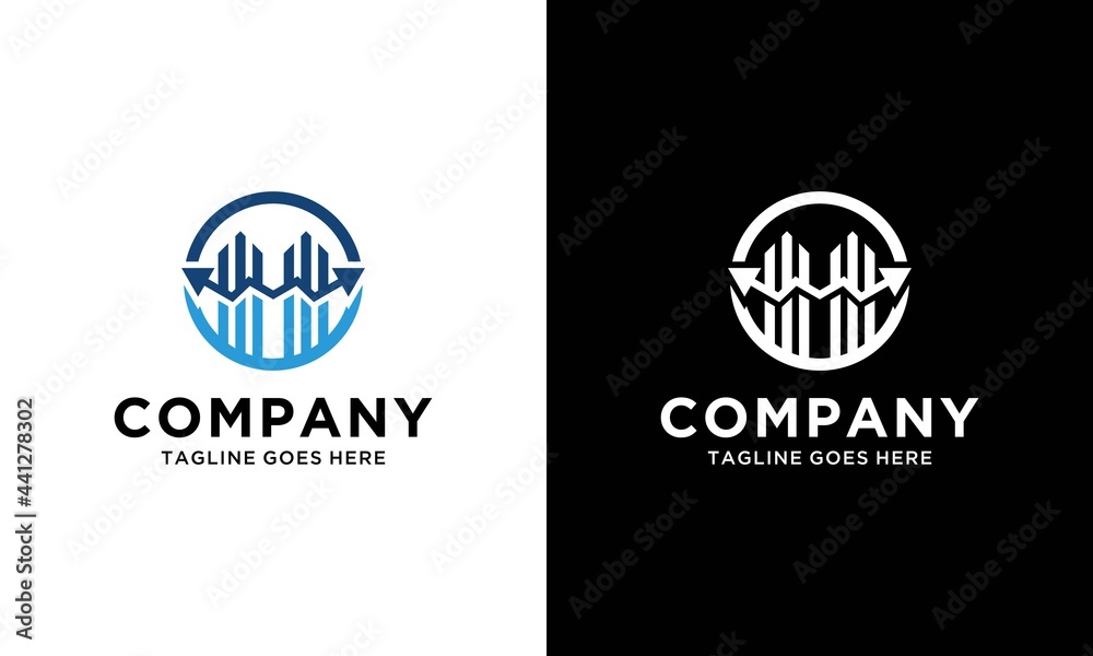 Financial and investment vector logo design.vector illustration. 