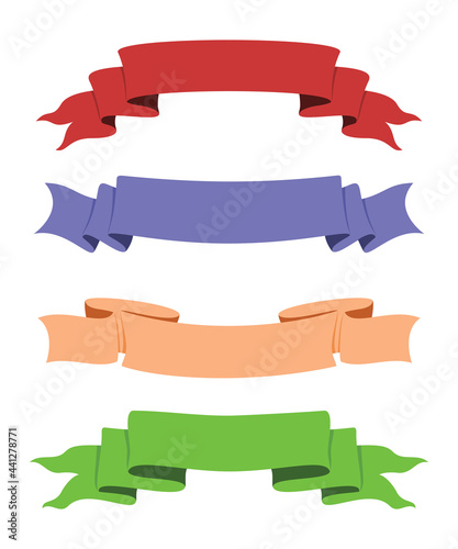 Four Style of Color Ribbons for the Decoration.